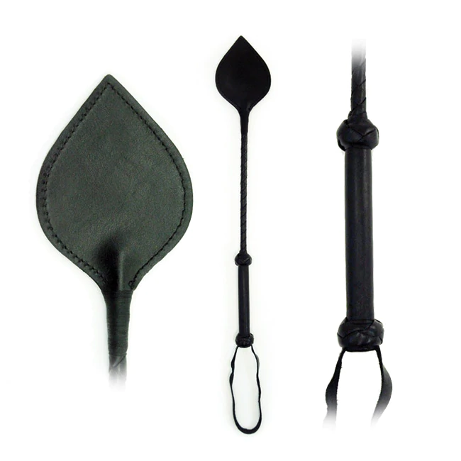 Fetissimo Riding Crop Leather Spade 18in