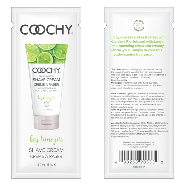 COOCHY Oh So Smooth Shave CreamKey Lime Pie .5oz | 15mL