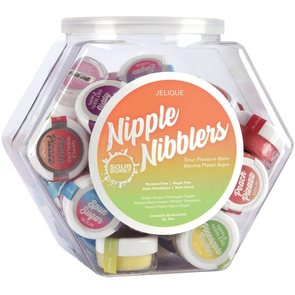 Jelique Nipple Nibblers Sour Pleasure Balm Assorted Bowl of 36