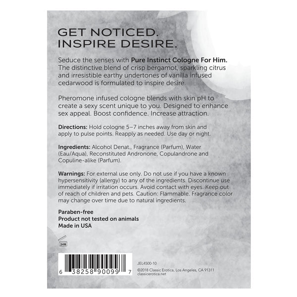 Pure Instinct Pheromone Perfume Oil for Him 1oz | 30mL