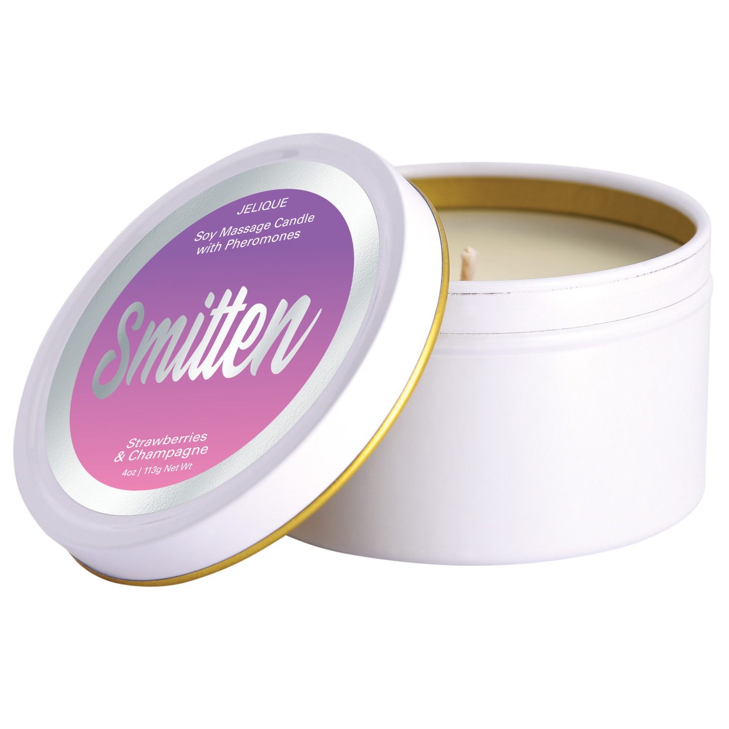 Jelique Massage Candle Smitten Strawberries & Champagne 4oz | 113g