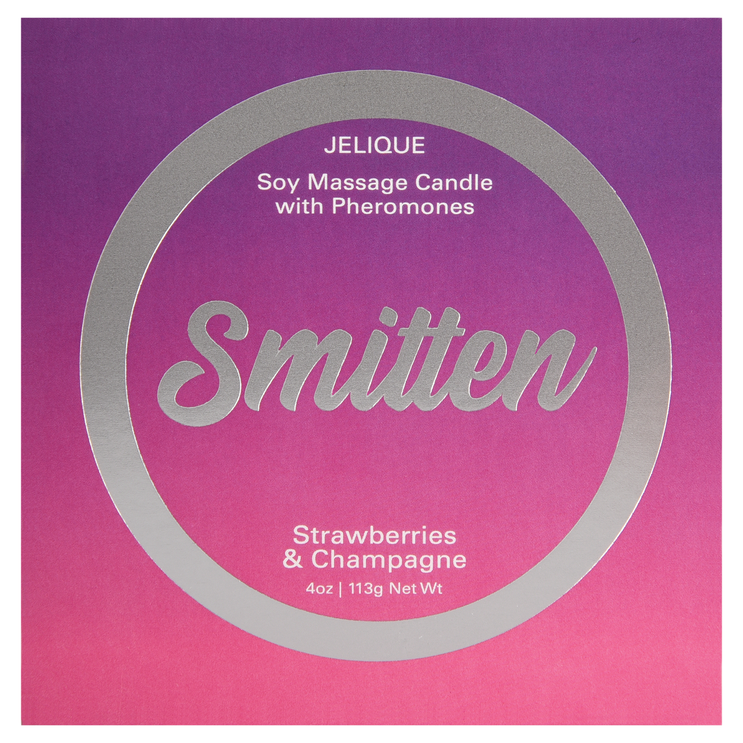 Jelique Massage Candle Smitten Strawberries & Champagne 4oz | 113g