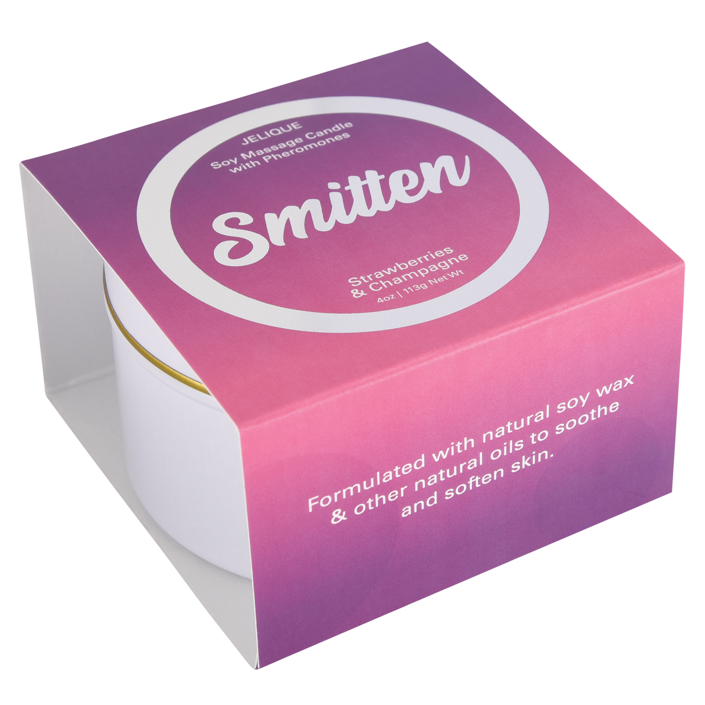 Jelique Massage Candle Smitten Strawberries & Champagne 4oz | 113g