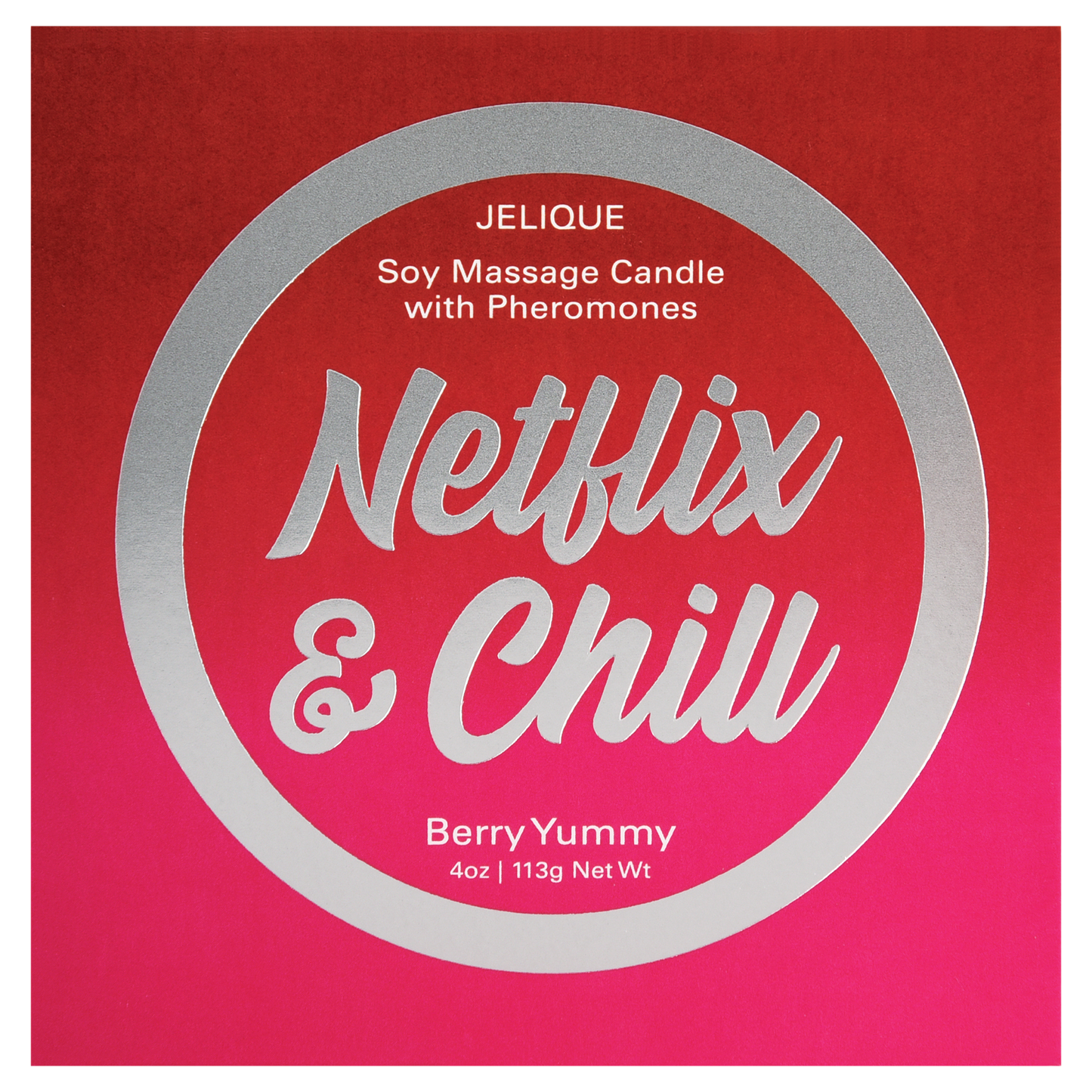 Jelique Netflix & Chill Berry Yummy Massage Candle 4oz | 113g
