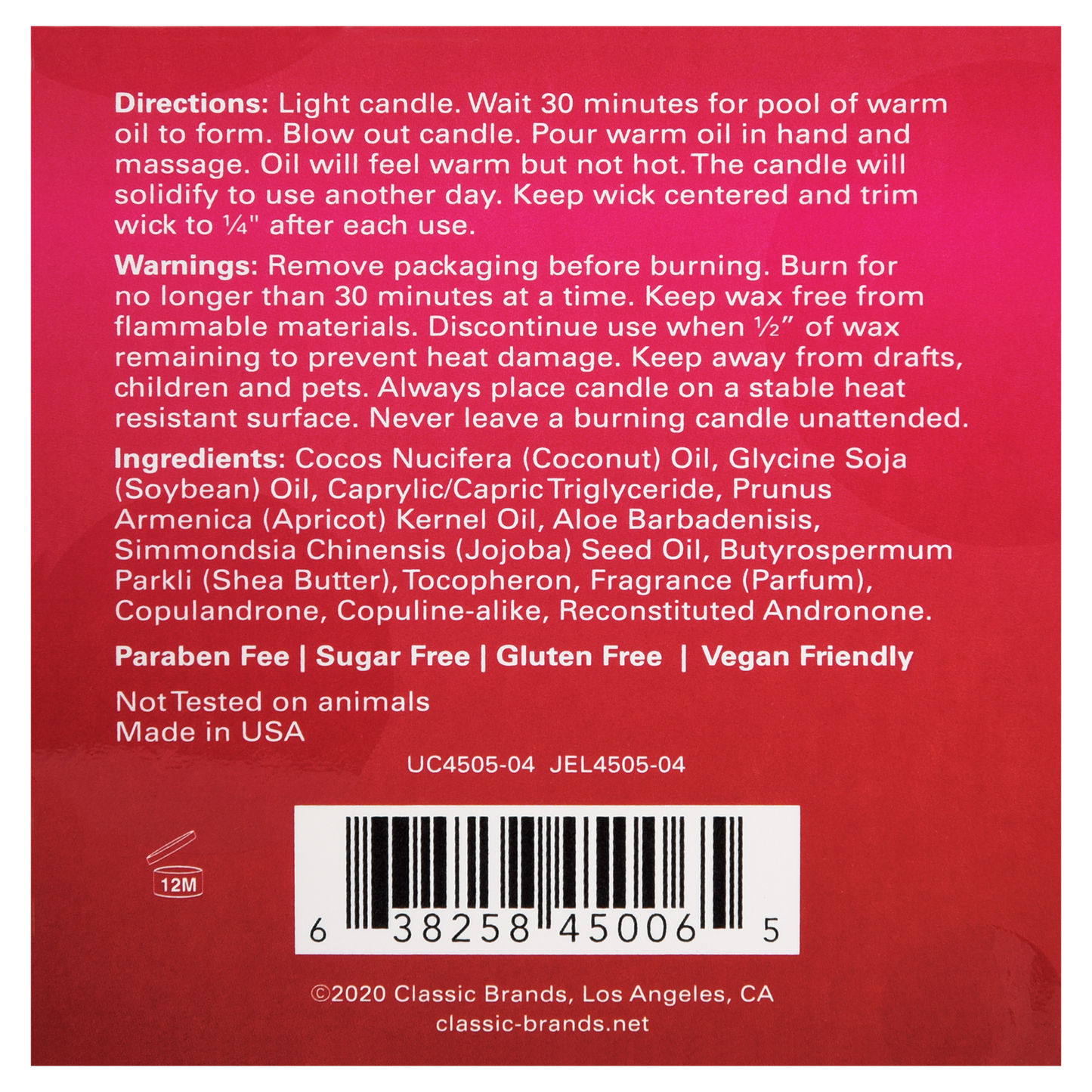 Jelique Netflix & Chill Berry Yummy Massage Candle 4oz | 113g