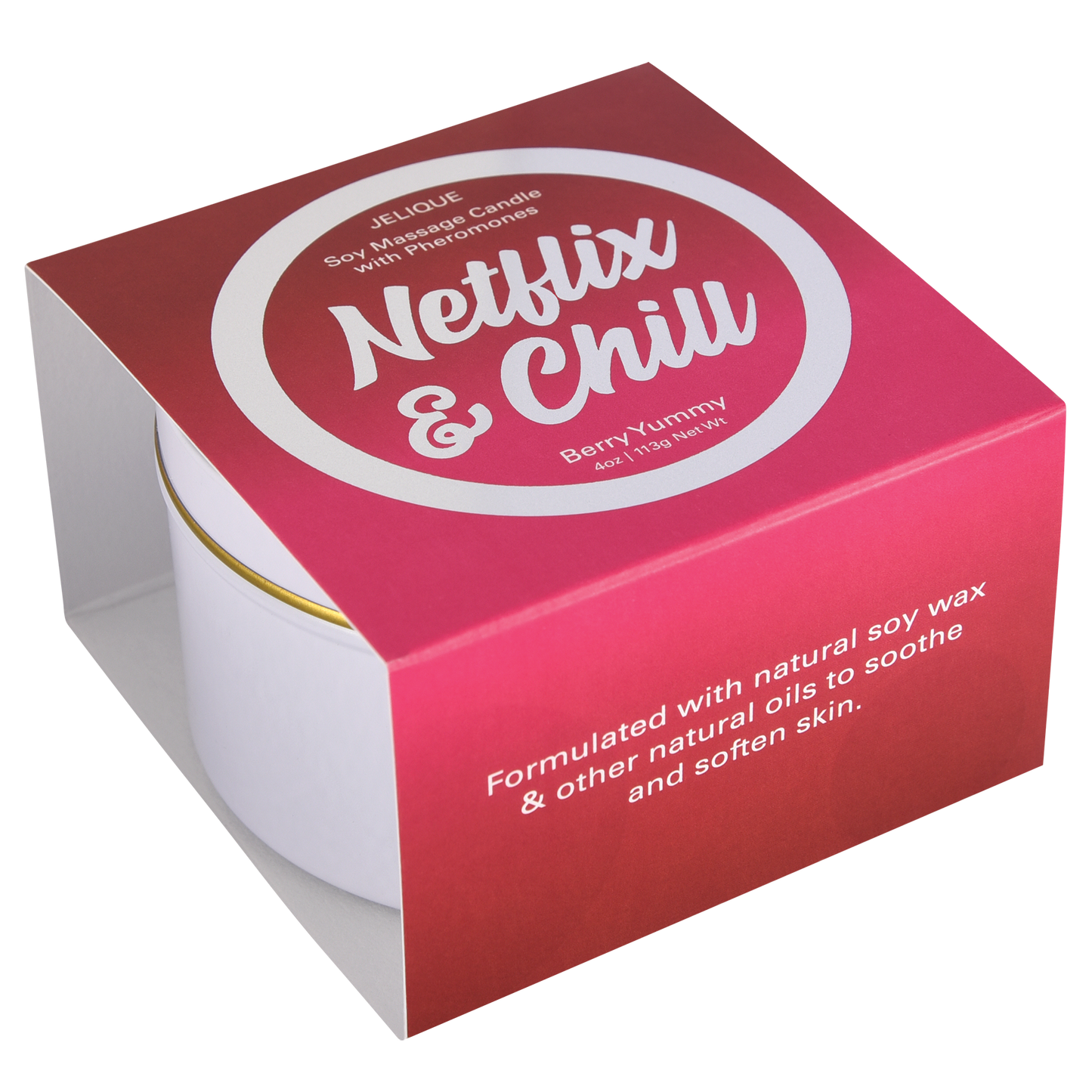 Jelique Netflix & Chill Berry Yummy Massage Candle 4oz | 113g