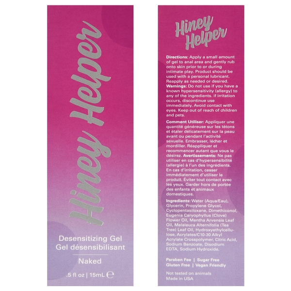 Jelique Hiney Helper Desensitizing Gel 5oz | 15mL