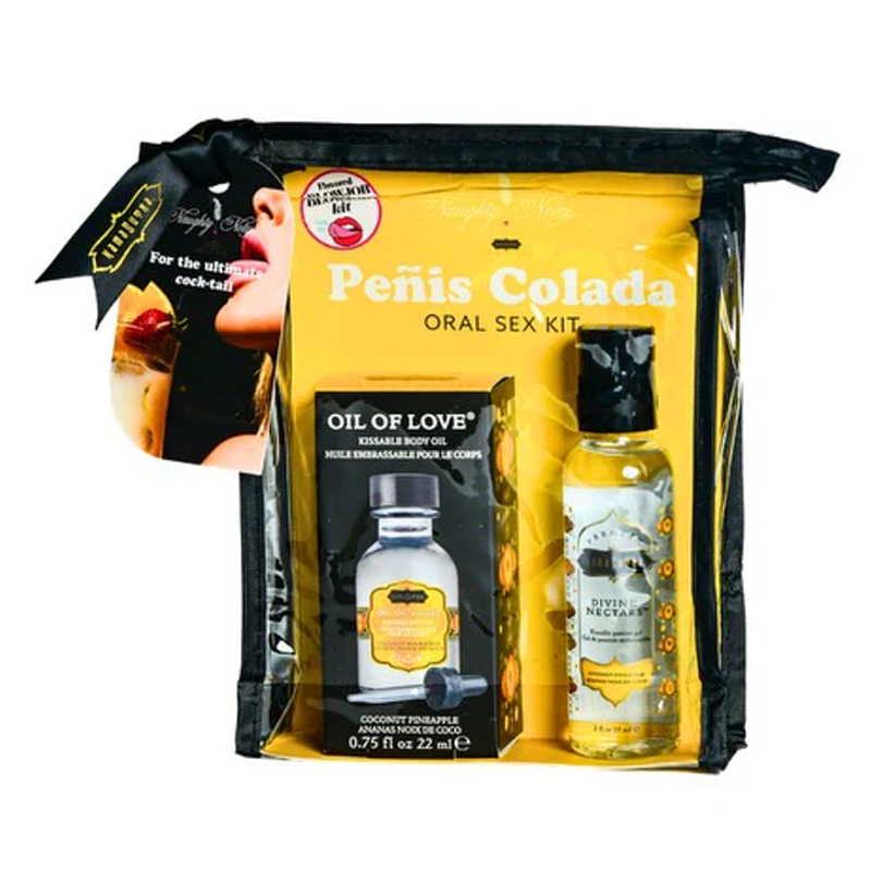 Kama Sutra Penis Colada Oral Sex Cocktail Kit - 2oz Divine Nectar / .75oz Oil of Love