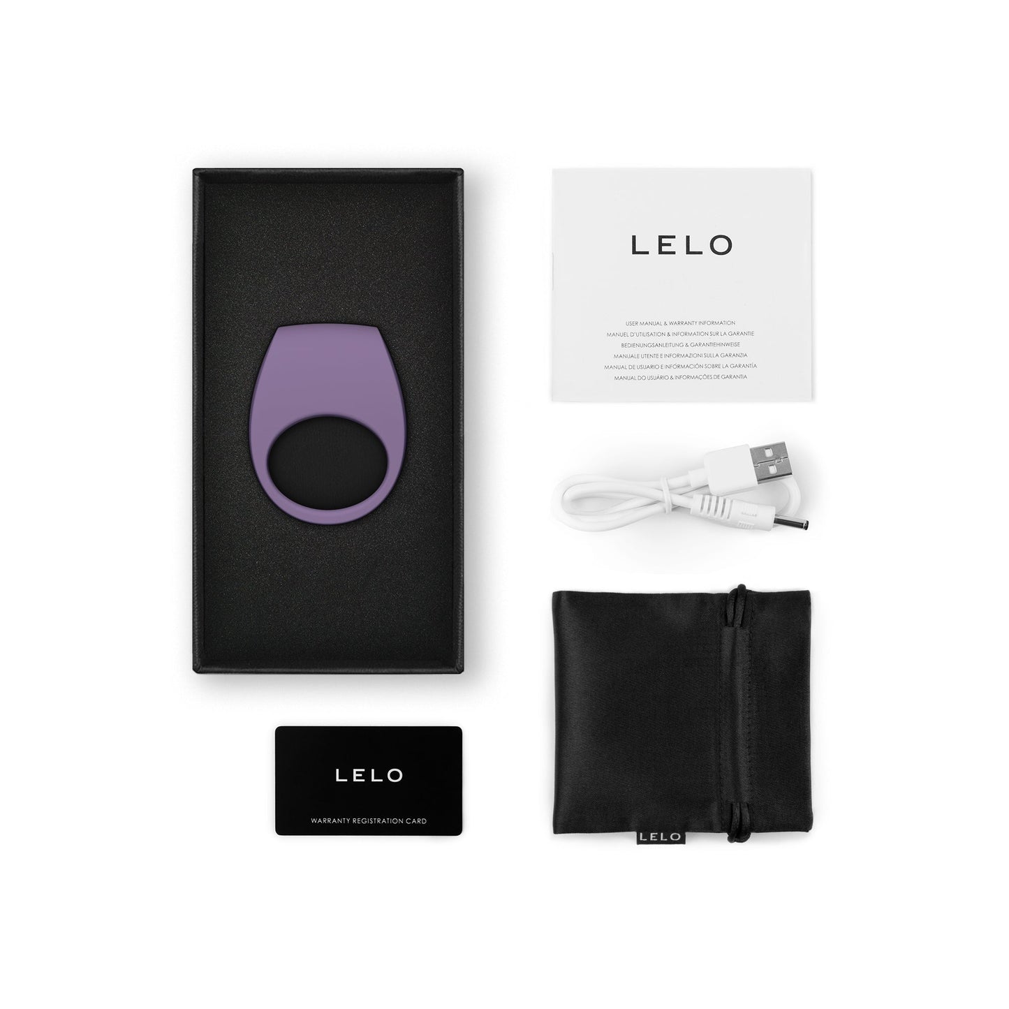Lelo TOR 3 Vibrating Couples Ring - Violet Dust