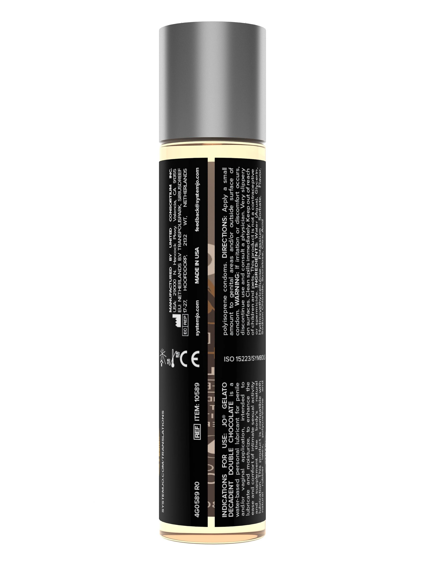 System JO Gelato Decadent Double Chocolate Flavored Lube 1 floz / 30 mL