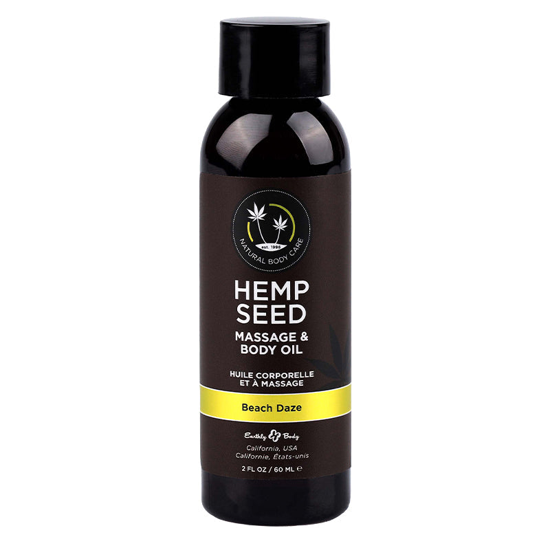 Earthly Body Hemp Seed Massage Oil Beach Daze 2 fl oz / 60 ml