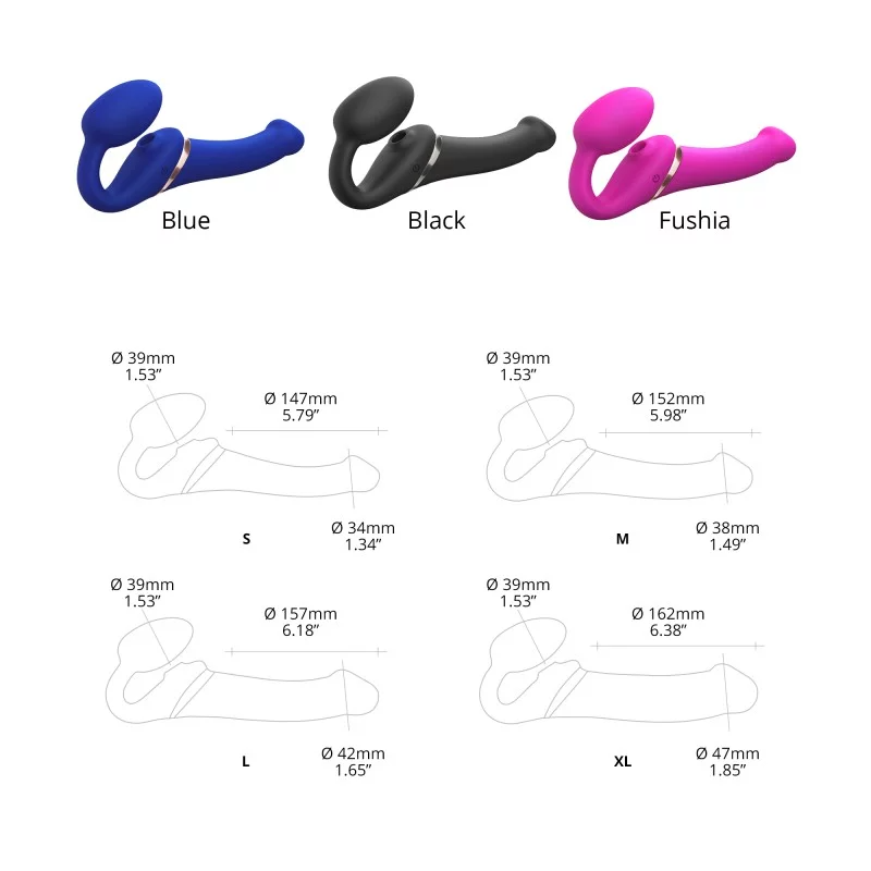 Strap On Me Multi Orgasm Bendable Strap-on - S - Fuchsia