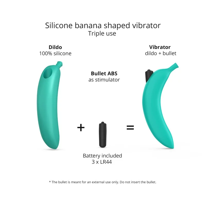 Love to Love Oh Oui Banana Vibrator - BLUE LAGOON