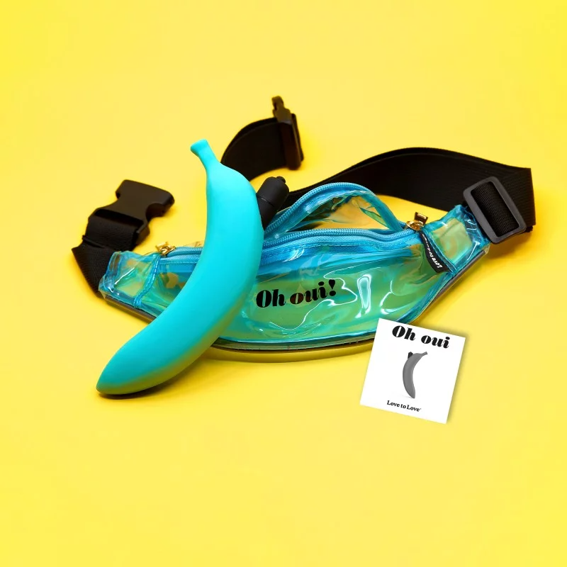 Love to Love Oh Oui Banana Vibrator - BLUE LAGOON