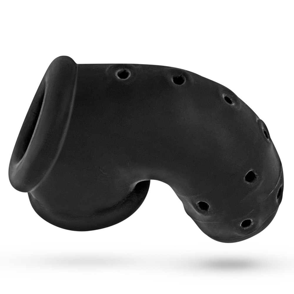 Oxballs Airlock Chastity Cage - Black Ice