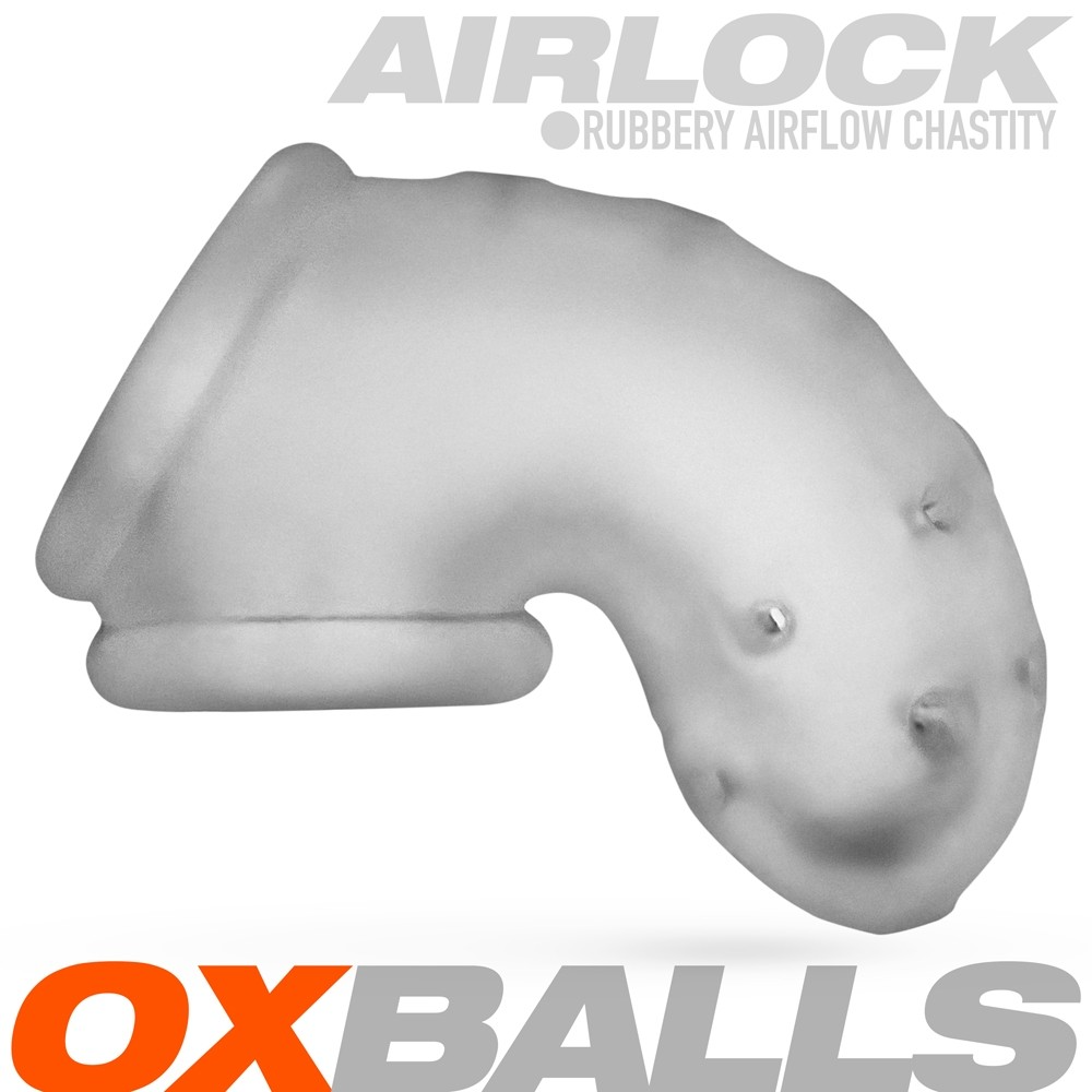 Oxballs Airlock Chastity Cage - Clear Ice
