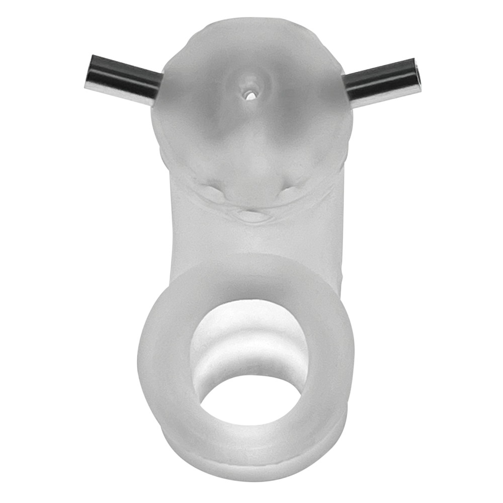 Oxballs Airlock Electro Chastity Cage - Clear Ice