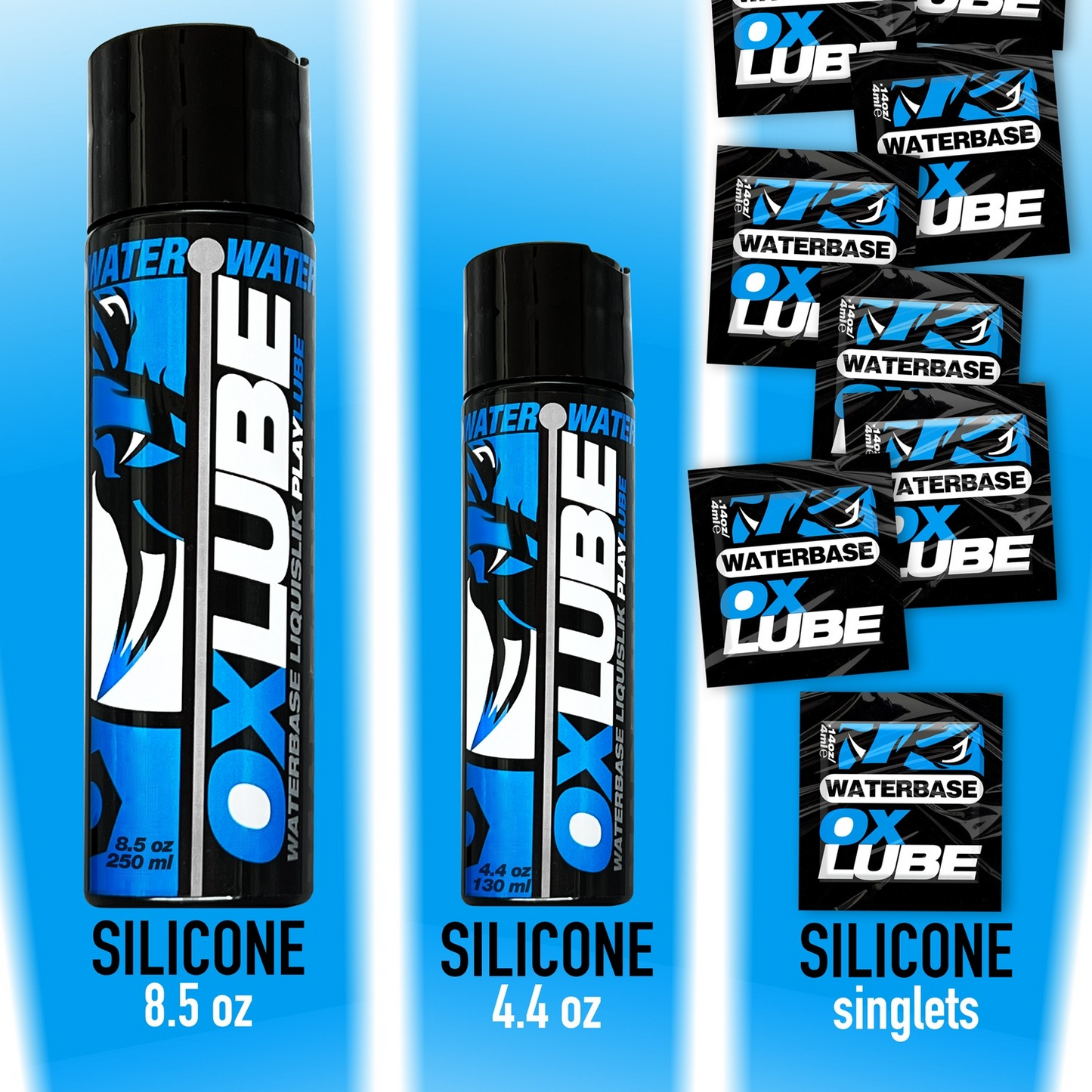 Oxballs Oxlube Waterbase Liquisilk Playlube 4.4 oz