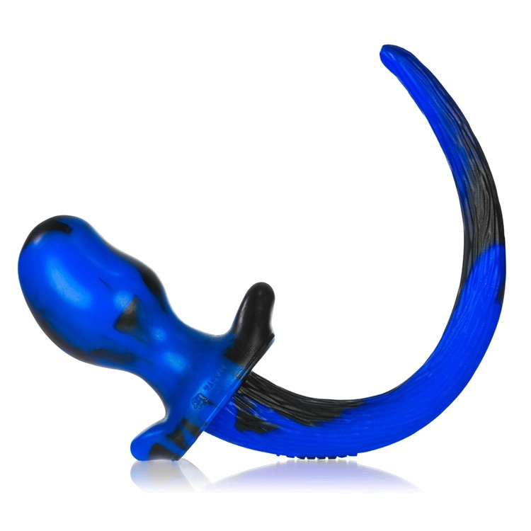 Oxballs Puppy Tail Bulldog Butt Plug - Police Swirl