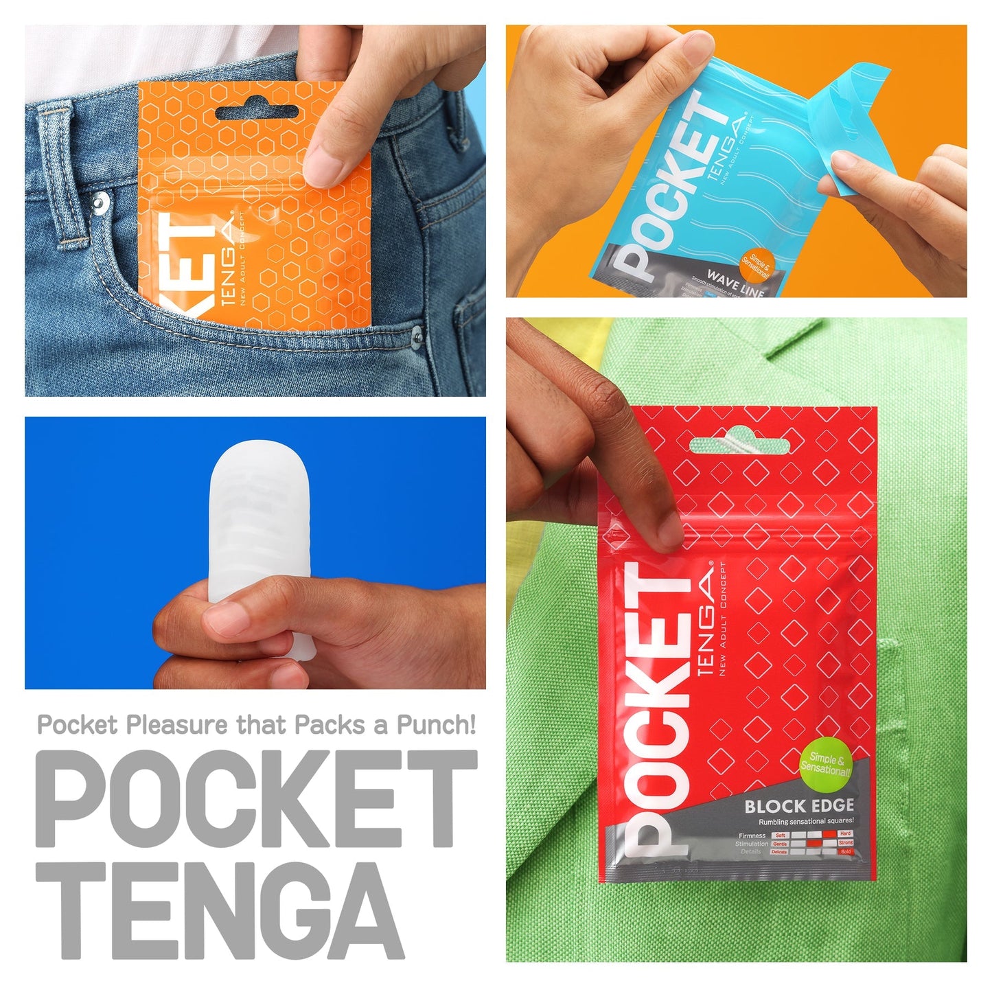 Tenga Pocket Masturbation Sleeve Wavy Line