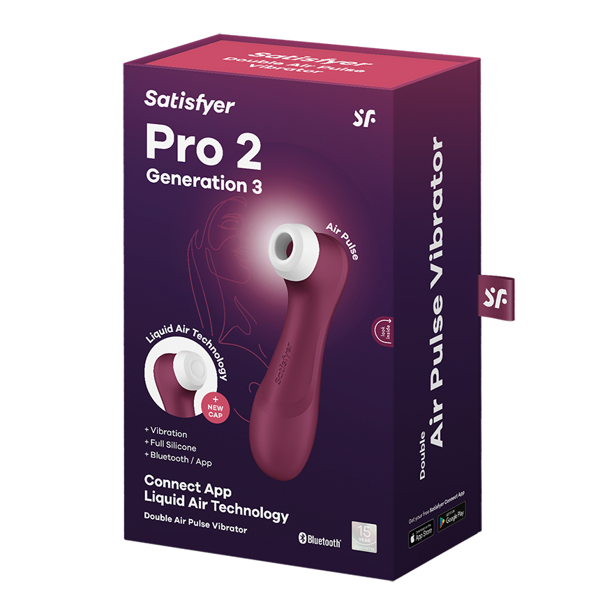Satisfyer Pro 2 Gen 3 Connect App Stimulator - Wine Red