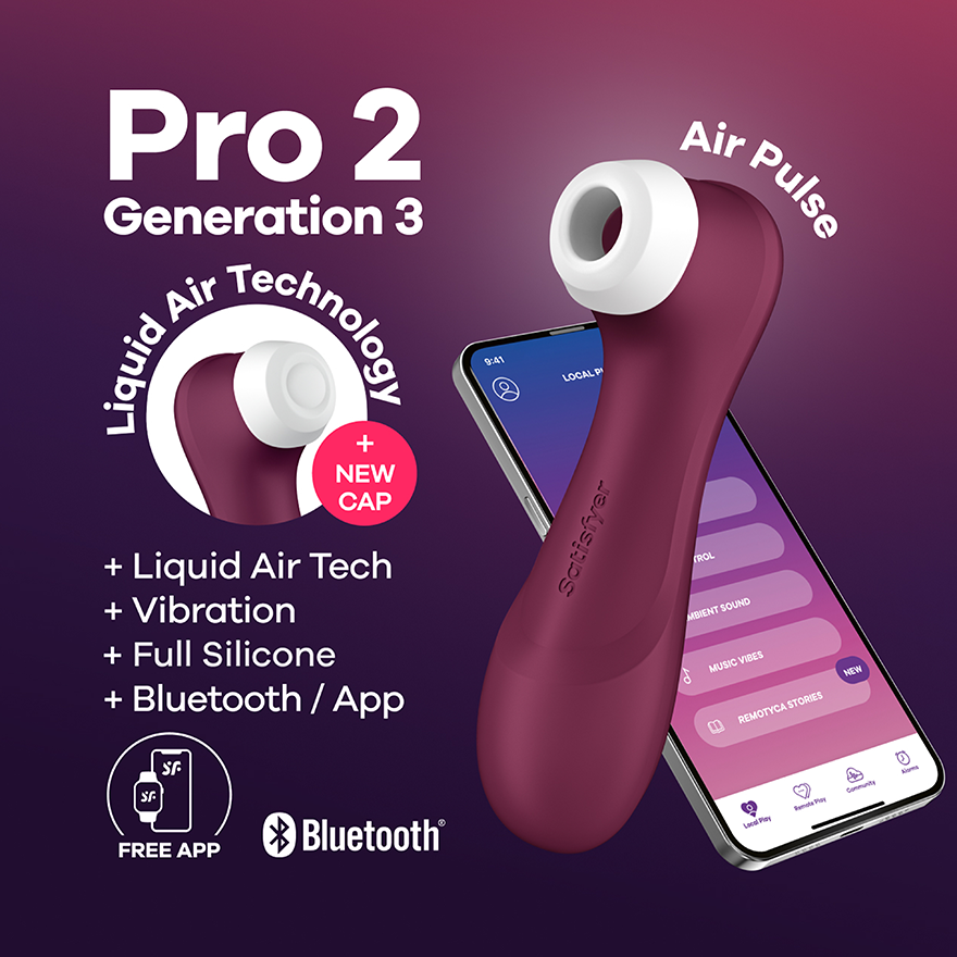 Satisfyer Pro 2 Gen 3 Connect App Stimulator - Wine Red