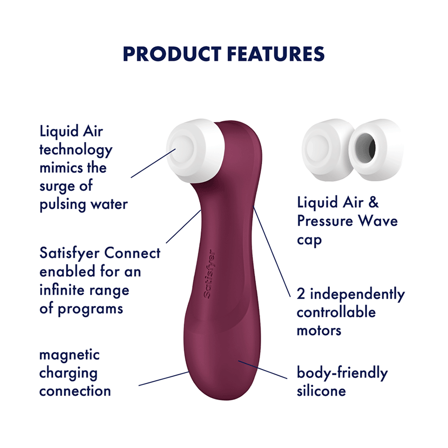Satisfyer Pro 2 Gen 3 Connect App Stimulator - Wine Red