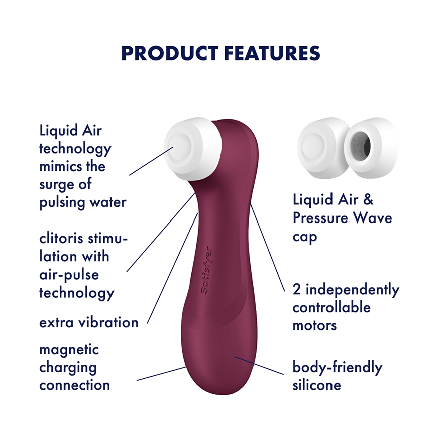 Satisfyer Pro 2 Gen 3 Clitoral Stimulator - Wine Red