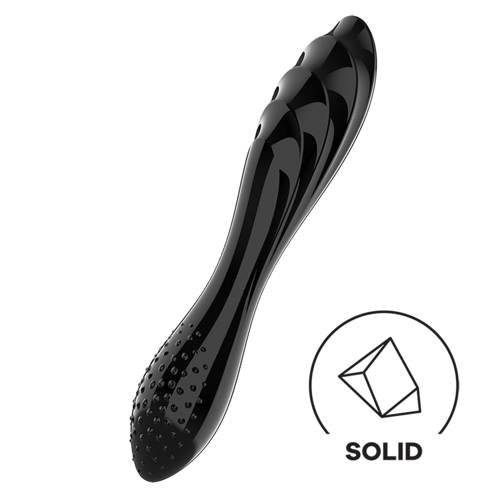 Satisfyer Dazzling Crystal 1 Glass Dildo - Black