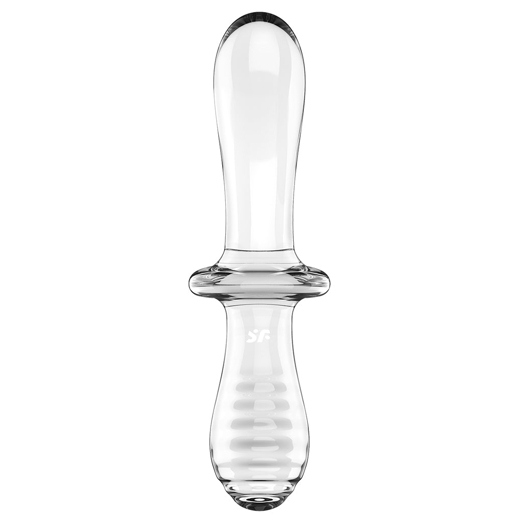 Satisfyer Double Crystal Glass Dildo - Transparent