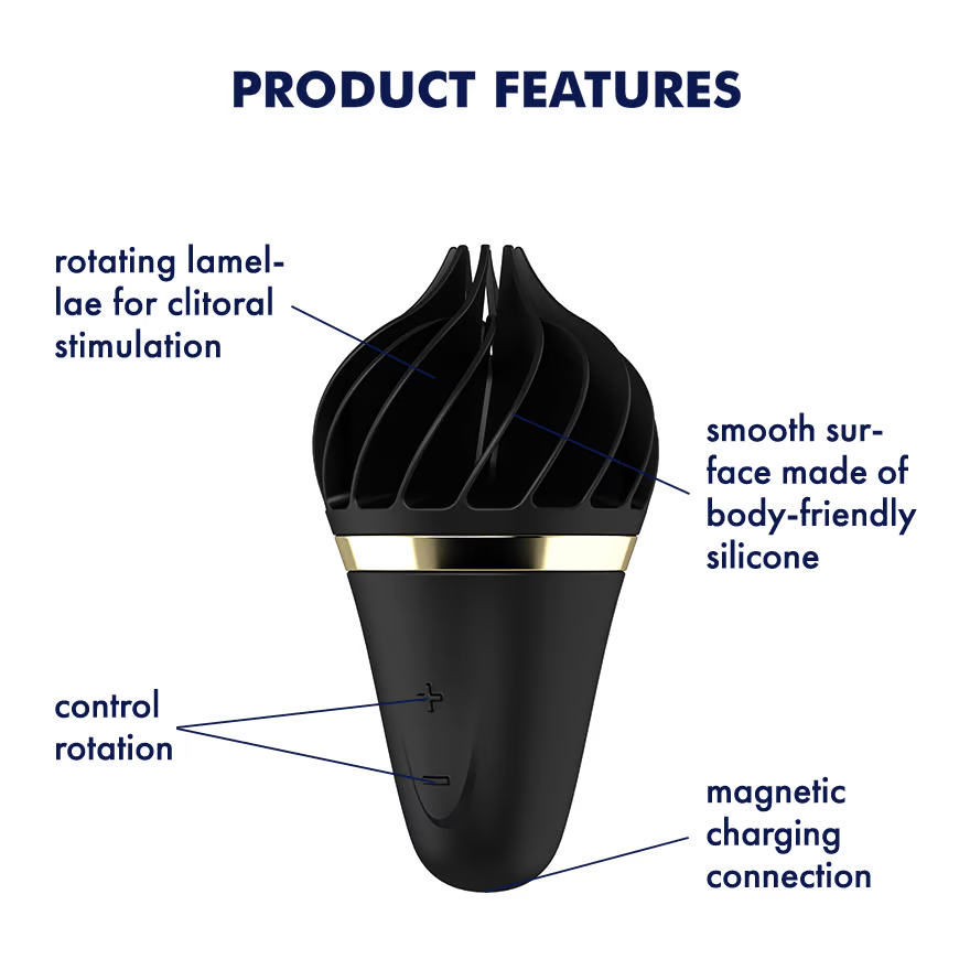 Satisfyer Sweet Treat Spinnator Black - Black/Gold