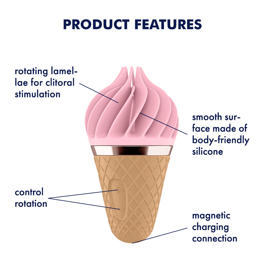 Satisfyer Sweet Treat Spinnator Pink - Pink/Brown