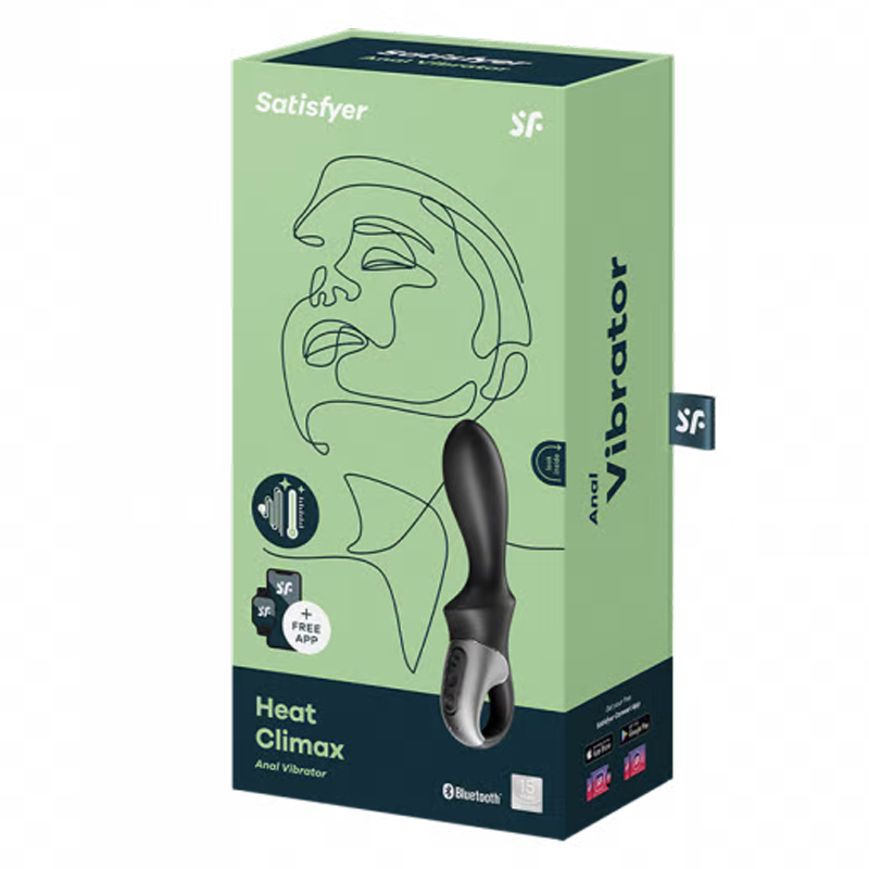 Satisfyer Heat Climax Anal Vibrator - Black