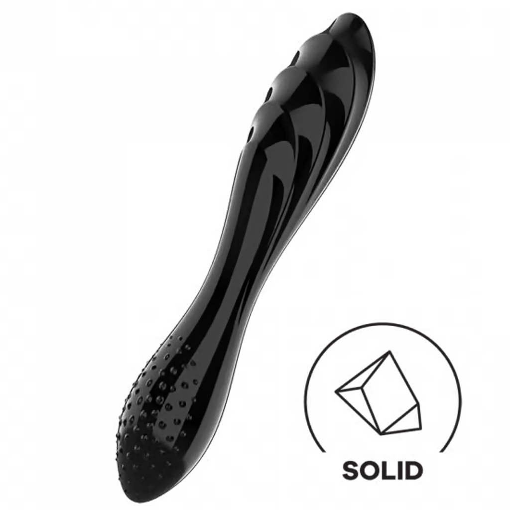 Satisfyer Dazzling Crystal 1 Glass Dildo - Black