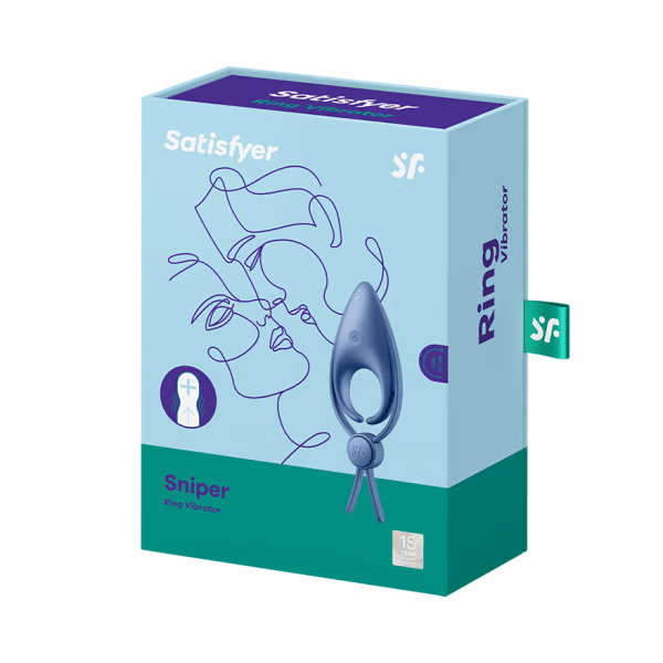 Satisfyer Sniper Ring Vibrator - Blue Grey