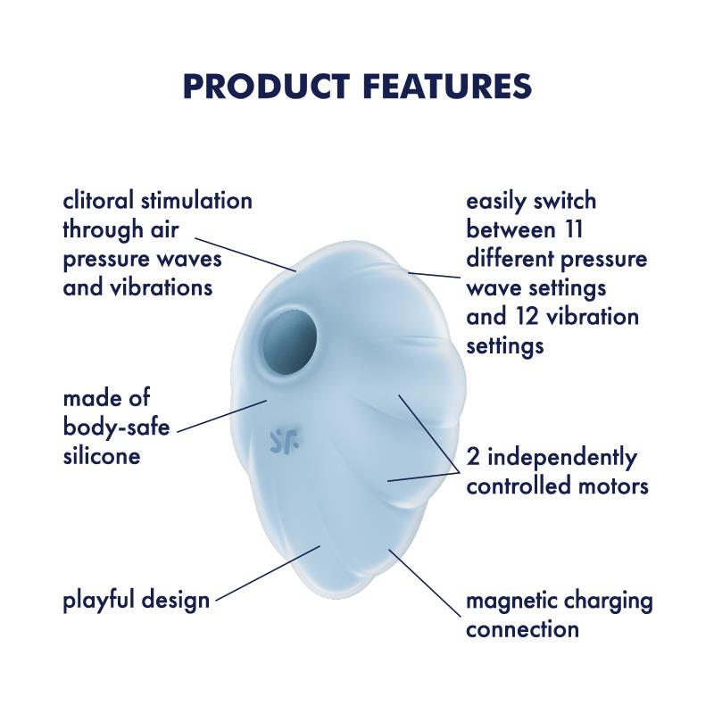 Satisfyer Cloud Dancer Air Pulse Vibrator Blue