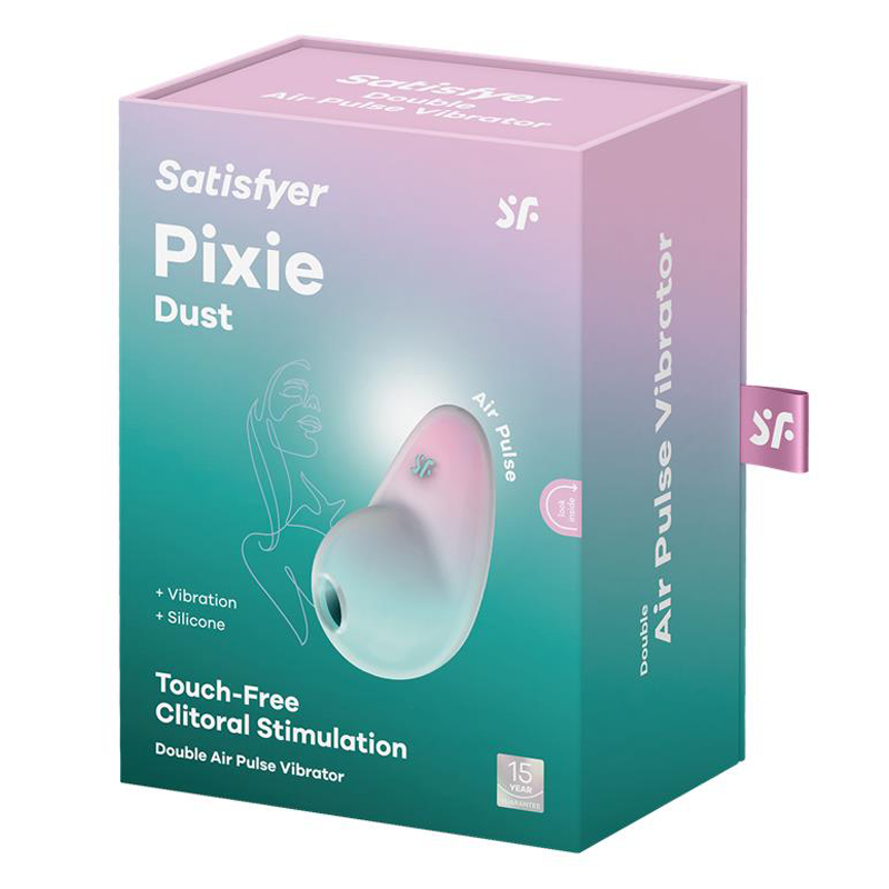 Satisfyer Pixie Dust Air Pulse Vibrator - Mint/Pink