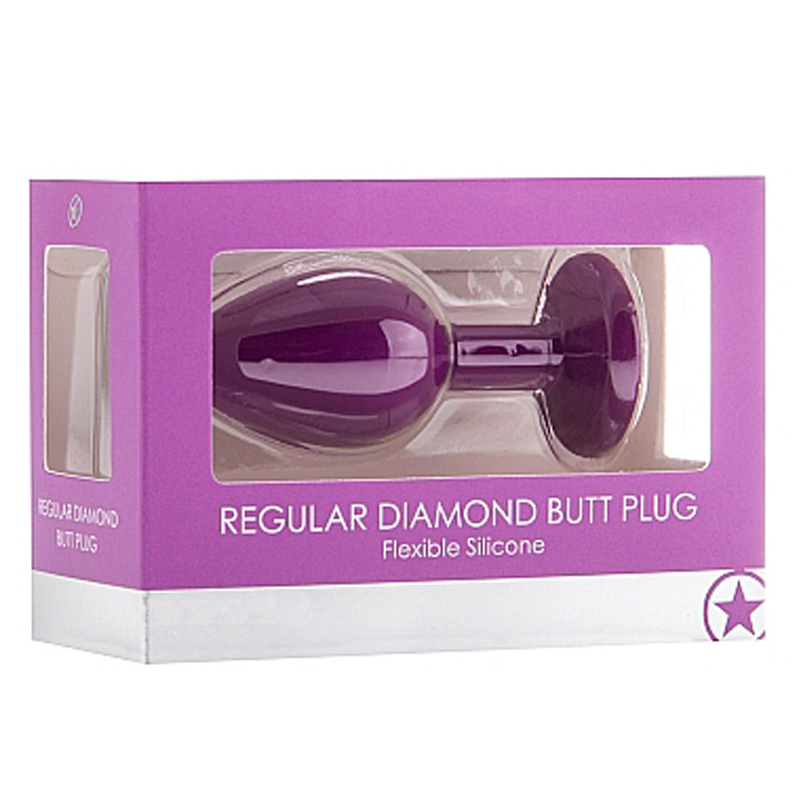 Shots Ouch! Regular Diamond Butt Plug Purple