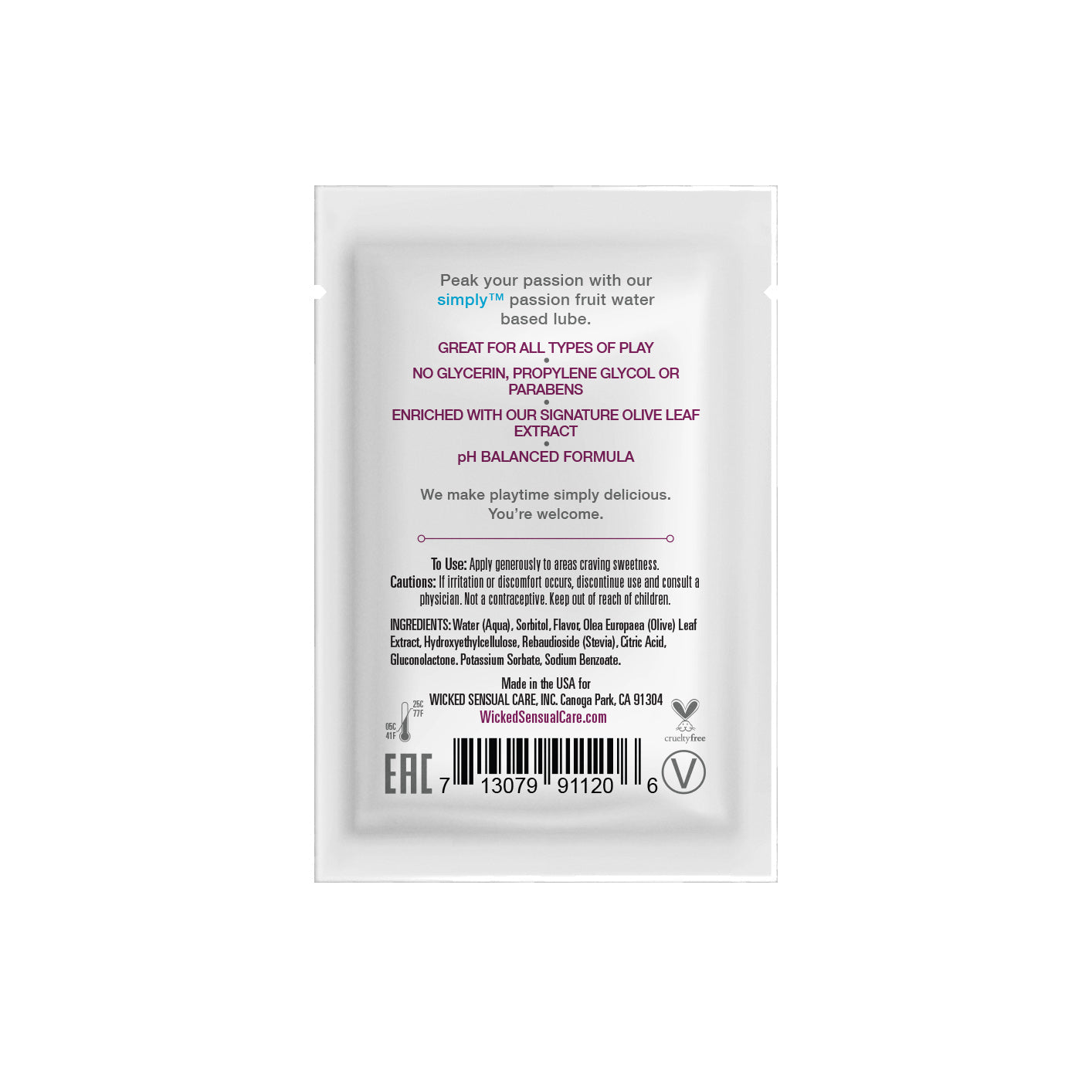 Wicked Simply Aqua Passion Fruit Sachet .1oz