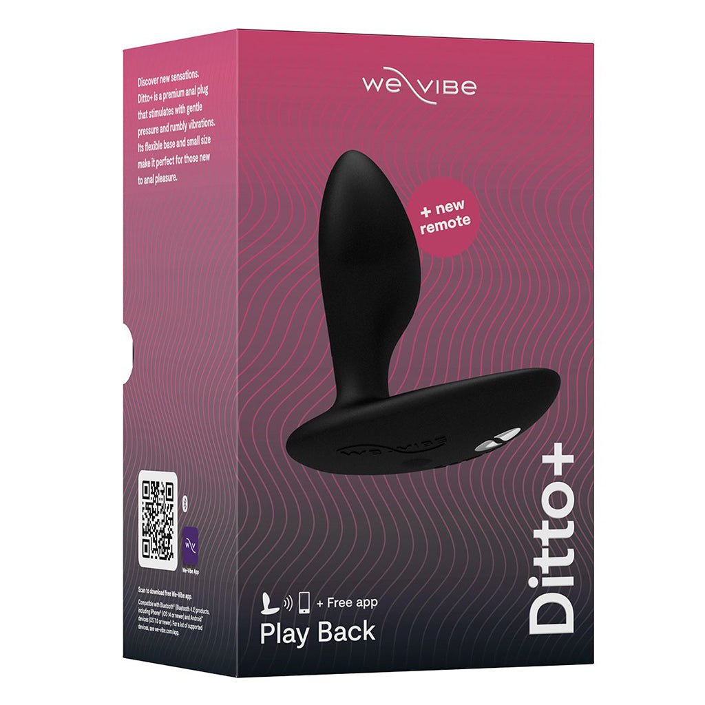 We-Vibe Ditto+ Vibrating Anal Plug Black