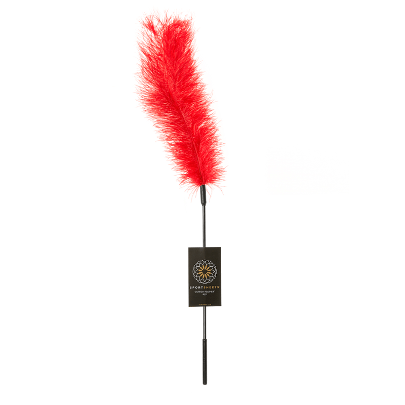 Sportsheets Ostrich Feather Tickler - Red
