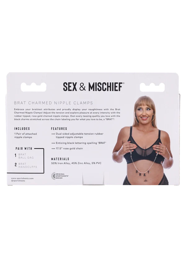 Sportsheets Brat Charmed Nipple Clamps