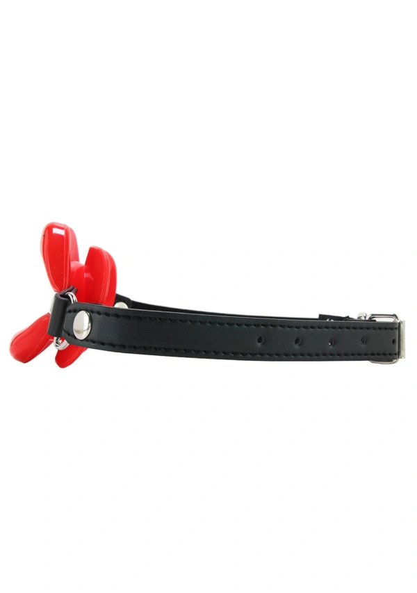 Sportsheets Silicone Lips Open Mouth Gag - Red