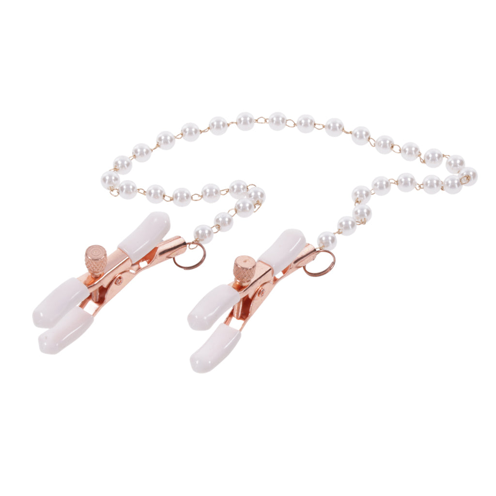Sportsheets Sex & Mischief Peaches ‘n CreaMe Pearl Nipple Clamps
