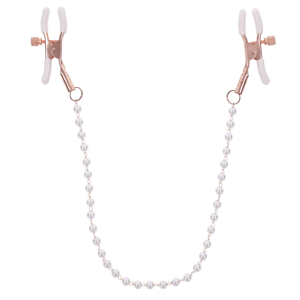 Sportsheets Sex & Mischief Peaches ‘n CreaMe Pearl Nipple Clamps