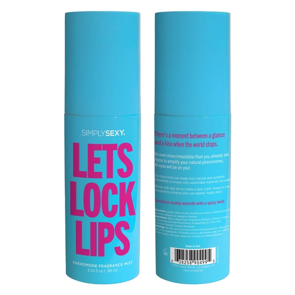 Simply Sexy Pheromone Body Mist Let's Lock Lips - 3.35 floz | 99m