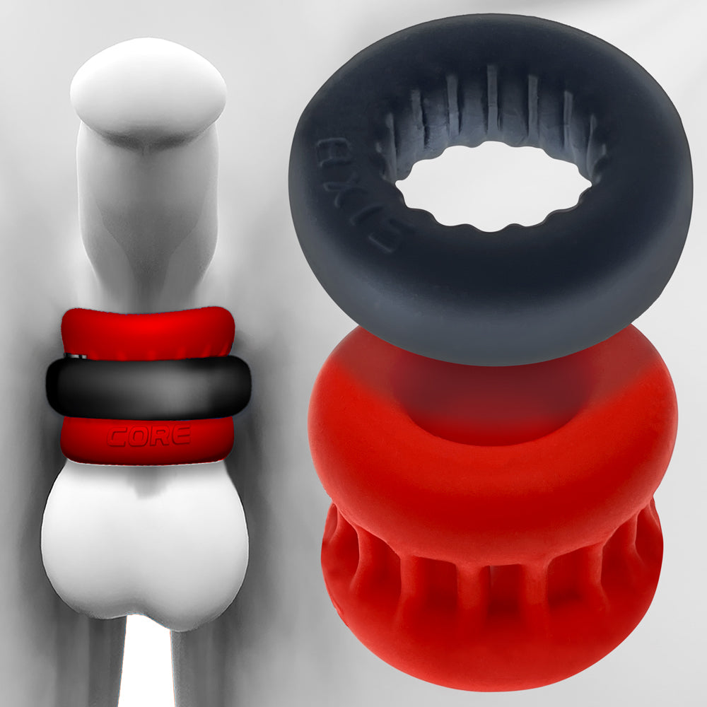 Oxballs Ultracore Ballstretcher with Axis Ring Red Ice