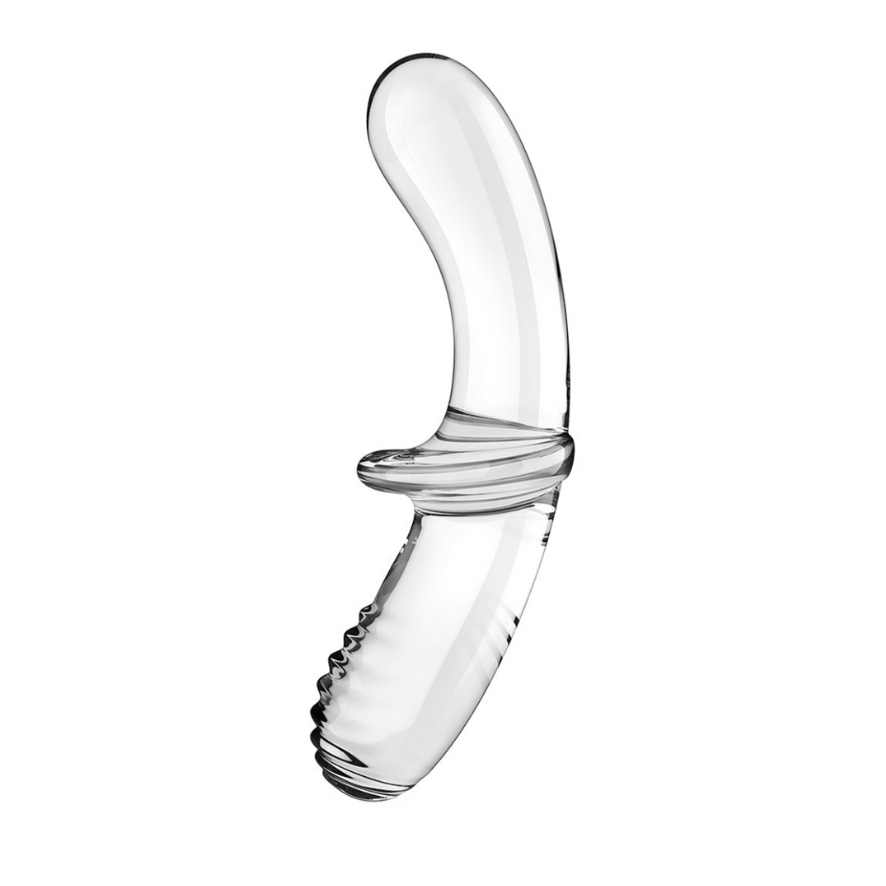Satisfyer Double Crystal Glass Dildo - Transparent