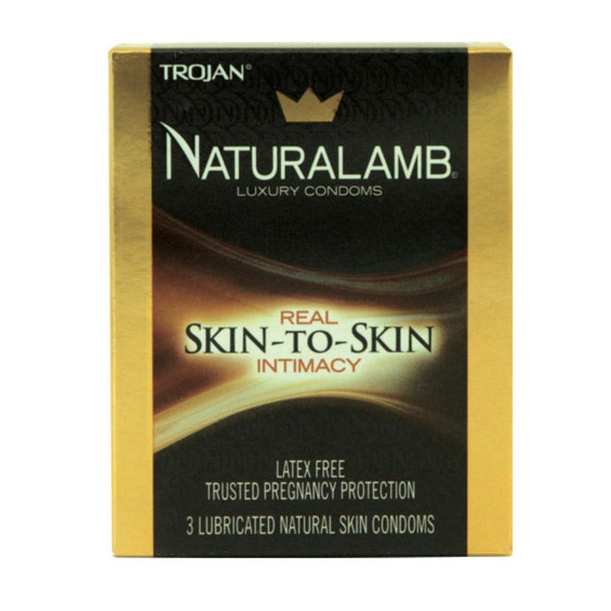 Trojan NaturaLamb Latex Free Luxury Lubricated Condoms, 3 Count