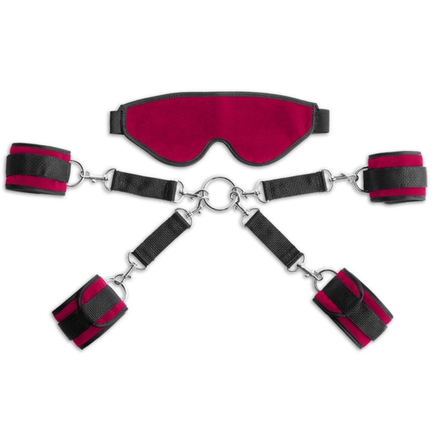 Liberator Deluxe Bond Cuff and Blindfold Kit Red